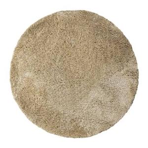 PTMD Jups Beige Fabric Handwoven Carpet Round L