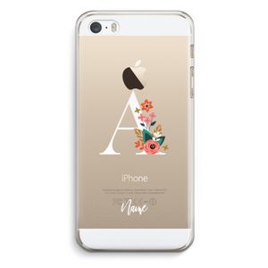 Pink Bouquet: iPhone 5 / 5S / SE Transparant Hoesje