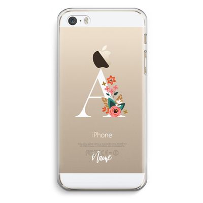 Pink Bouquet: iPhone 5 / 5S / SE Transparant Hoesje