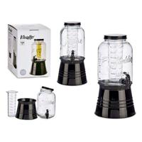 Transparante Glazen Kan Vivalto Zwart Transparant Metaal Kristal Plastic 3,8 L Cooler