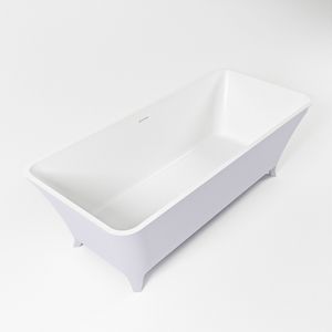 Vrijstaand bad Mondiaz Lundy | 170x75 cm | Solid surface | Ovaal | Cale - Talc