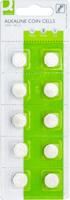Q-CONNECT knoopcel, alkaline, LR54, blister van 10 stuks