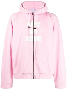 Natasha Zinko Heart graphic-print hoodie - Rose