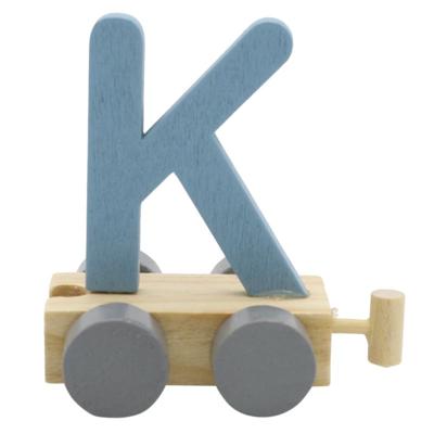 JeP kids houten treinletter K-blauw