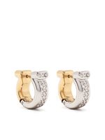 Ferragamo boucles d'oreilles Gancini serties de cristaux - Argent - thumbnail