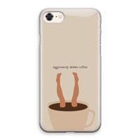 Aggressively drinks coffee: iPhone 8 Transparant Hoesje Aggressively drinks coffee: iPhone 8 Transparant Hoesje