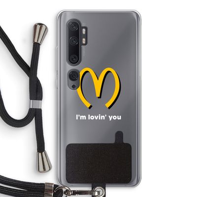 I'm lovin' you: Xiaomi Mi Note 10 Transparant Hoesje met koord