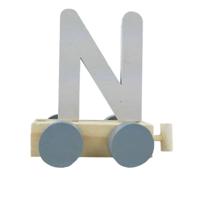 JeP kids houten treinletter N-offwhite