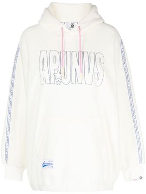 AAPE BY *A BATHING APE® hoodie à logo brodé - Blanc