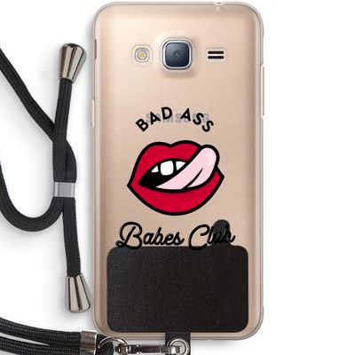 Badass Babes Club: Samsung Galaxy J3 (2016) Transparant Hoesje met koord