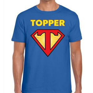 Super Topper logo t- shirt blauw heren