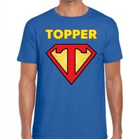 Super Topper logo t- shirt blauw heren - thumbnail