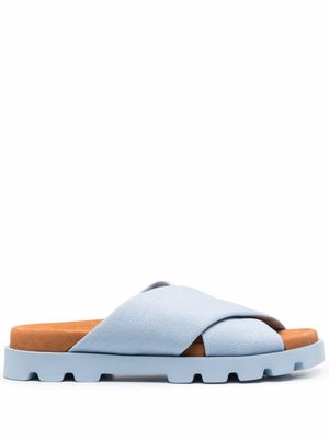 Camper sandales en cuir Brutus à brides croisées - Bleu