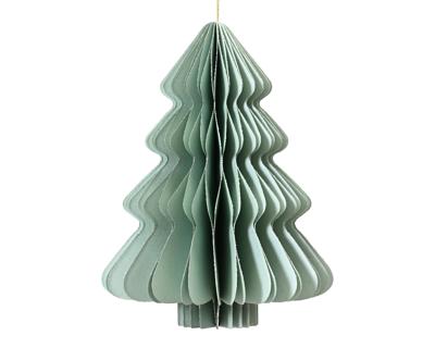 Kersthanger everlands kunstkerstboom papier groen 15cm