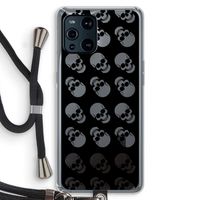 Musketon Skulls: Oppo Find X3 Transparant Hoesje met koord