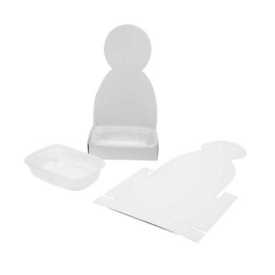 Creativ Company Waterkersbakje met figuur, persoon, h: 20 cm, wit, 6 set/ 1 doos