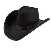 Boland Carnaval verkleed Cowboy hoed Billy Boy - zwart - volwassenen - Western thema   -