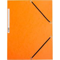 Q-CONNECT elastomap, A4, 3 kleppen en elastieken, karton, oranje