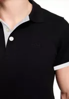 Rusty Neal - Heren Polo - Zwart Wit - Korte Mouw - Knoopsluiting