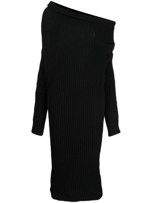 A.W.A.K.E. Mode robe à design asymétrique - Noir