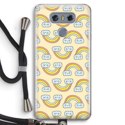 Regenboog: LG G6 Transparant Hoesje met koord
