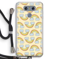 Regenboog: LG G6 Transparant Hoesje met koord