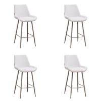 Bronx71 Scandinavische barkruk Maud gerecyclede stof off white 74 cm -