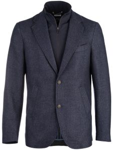 Norwegian Wool blazer superposé en cachemire - Bleu