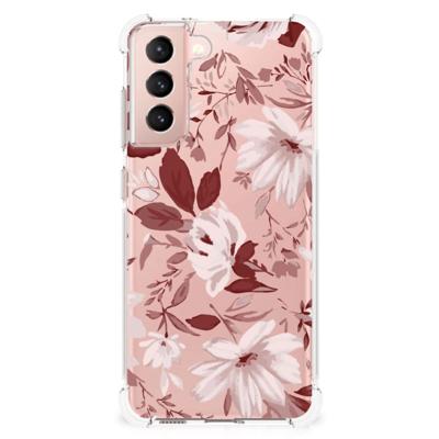 Back Cover Samsung Galaxy S21 FE Watercolor Flowers Back Cover Samsung Galaxy S21 FE Watercolor Flowers