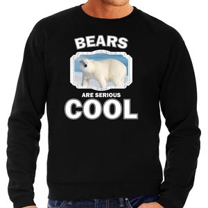 Dieren grote ijsbeer sweater zwart heren - bears are cool trui