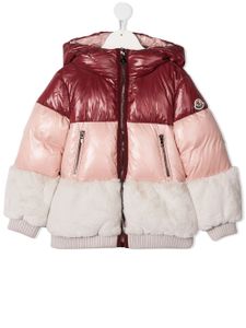 Moncler Enfant doudoune colour block - Rose