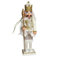 Notenkraker soldaat decoratie beeld/figuur - goud - 38 cm - kunststof - thumbnail