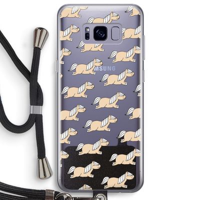 Ponys: Samsung Galaxy S8 Plus Transparant Hoesje met koord