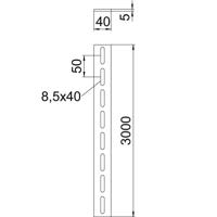 OBO Bettermann FLA 5 FTK SGR Montage-accessoires 3 m