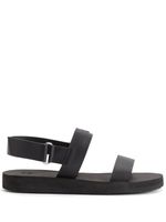 Giuseppe Zanotti sandales Saiph en cuir à plaque logo - Noir