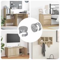 Cam Lock Moeren 2 pcs Zilver 12 x 10 mm Staal