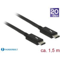 Delock 84846 Thunderbolt-kabel Thunderbolt Aansluitkabel Thunderbolt (USB-C) stekker, Thunderbolt (USB-C) stekker 1.50 m Zwart - thumbnail