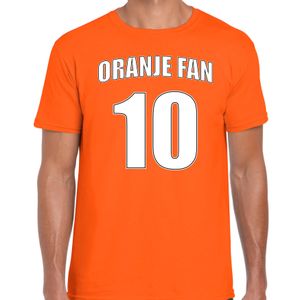 Oranje fan shirt / kleding Oranje fan nummer 10 voor EK/ WK voor heren 2XL  -