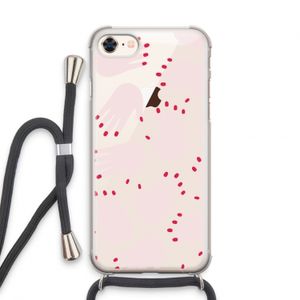Hands pink: iPhone 7 Transparant Hoesje met koord