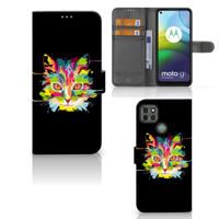 Motorola Moto G9 Power Leuk Hoesje Cat Color Motorola Moto G9 Power Leuk Hoesje Cat Color