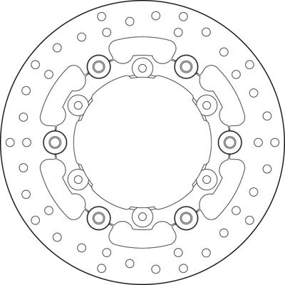 BREMBO Serie Oro remschijf, remschijven voor de moto, zwevend 78B408A9