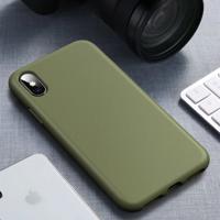 Starry Series schokbestendig stro materiaal + TPU beschermhoes voor iPhone XS Max (donkergroen)