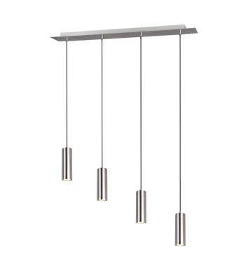 Trio HanglampMarley 4-lichts nikkel mat - 312400407