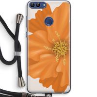 Orange Ellila flower: Huawei P Smart (2018) Transparant Hoesje met koord