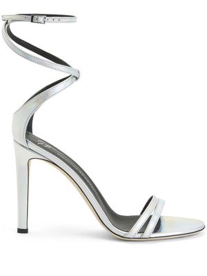 Giuseppe Zanotti sandales Catia 105 mm à brides - Argent