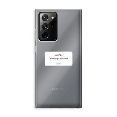 Reminder: Samsung Galaxy Note 20 Ultra / Note 20 Ultra 5G Transparant Hoesje