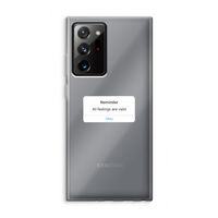 Reminder: Samsung Galaxy Note 20 Ultra / Note 20 Ultra 5G Transparant Hoesje