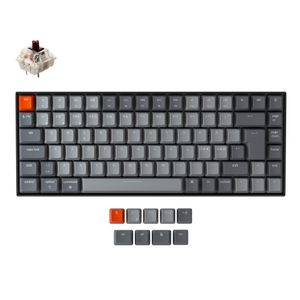 Keychron K2 Version 2 toetsenbord Universeel USB + Bluetooth QWERTY Scandinavisch Zwart, Grijs, Oranje