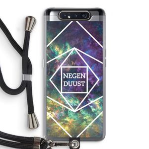 Negenduust ruimte: Samsung Galaxy A80 Transparant Hoesje met koord