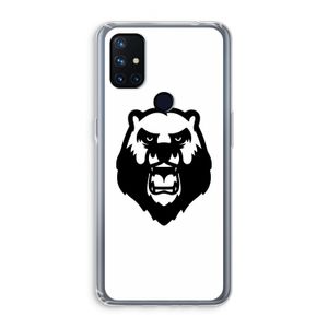 Angry Bear (white): OnePlus Nord N10 5G Transparant Hoesje